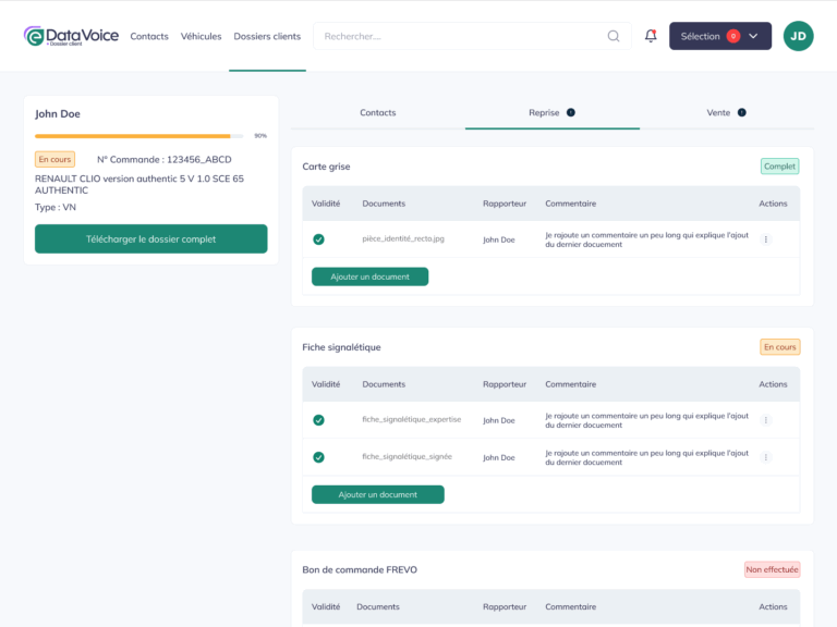 eData Voice digital customer file module for your dealership